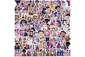 AMITORFO 100-Pack Anime Idol Movie Stickers – Glossy Waterproof Vinyl, 6 cm – Pop-Fantasy Characters, Concert & Battle Scenes for Journals, Laptops & Water Bottles