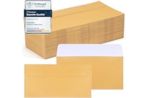 ‎MOINKERIN moinkerin Pack of 100 Envelopes without Window DIN Long 220 x 110 mm 150 g/m² Matte Gold Envelopes Wet Adhesive for DIY Invitations, Wedding, Birthday, Christmas Greetings