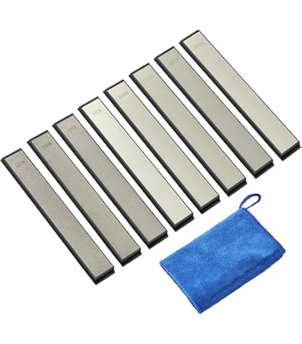BACHER Systeem messlijpende lederen strop - Set van 2 strops 4 slijppasta's voor Fixed Angle Apex Edge, Ruixin en KKmoon slijpsystemen BACHER Systeem messlijpende lederen strop - Set van 2 strops 4 slijppasta's voor Fixed Angle Apex Edge, Ruixin en KKmoon slijpsystemen