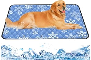 Yuede Kühlmatte für Hunde, Kühlmatte für Katzen Hundekühlmatte Selbstkühlend, Waschbar Kühldecke für Hunde Kühlmatte Sommer, rutschfeste Katzen Kühlmatte Bett Kühlkissen Hund, 92 * 55cm