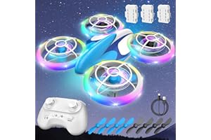 Nigecue Mini Drohne für Kinder Spielzeug ab 6 7 8 9 10+ Jahre, RC Flugzeug Drone mit 3 Akkus, 360°Flips, LED Lichter für Indoor Outdoor, Geschenk für Anfänger Jungen Mädchen