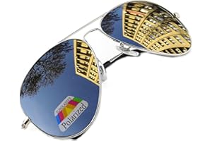 MFAZ Morefaz Ltd męskie i damskie fioletowe okulary przeciwsłoneczne, klasyczne okulary pilotki, polaryzacyjne, lustrzane, wielokolorowe (A srebrne), A Silver, jeden rozmiar