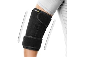BraceUP Armbågsstöd med Metallskenor – Justerbart Armbågsstöd | Kubitaltunnelsyndrom; Ulnarisnerv; Seninflammation; Dag & Nat