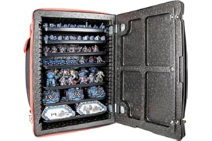 Jucoci Etui do przechowywania miniatur, 7 szt., metalowe tace, czarne, 14+