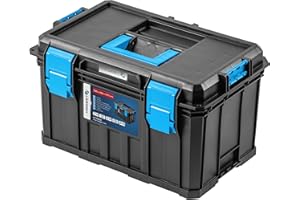 Högert Technik - Boite à Outils HT7G502, Outils Bricolage, Boîte à Outils avec une Capacité de Charge jusqu'à 50 kg, Trousse a Outils, Fermetures Robustes en ABS, Construction Modulaire