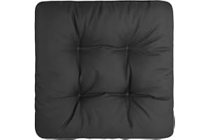 Domarex Gartenstuhlkissen lari 45x45x8 cmm - Wasserdichtes Kissen für den Gartenstuhl Sitzkissen - bequemes Kissen - Hochwertiger - Leicht zu Reinigen - Langlebig - Graphit