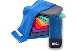 gipfelsport Mikrofaser Handtuch Set - Microfaser Handtücher für Sauna, Fitness, Sport | Strandtuch, Sporthandtuch | 8 Größen | 13 Farben
