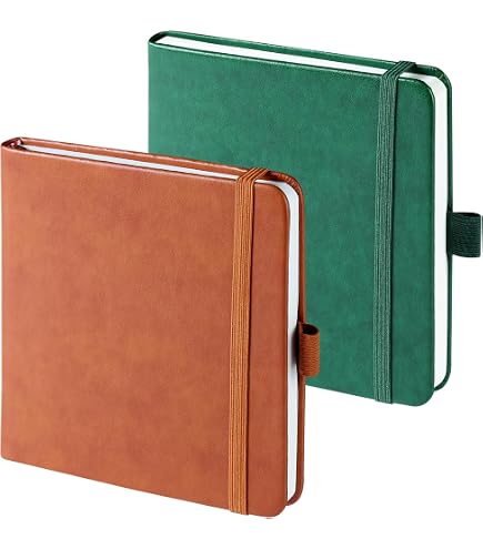 Carnet De Notes Cuir Végétalien - 3 Carnets A6 Motif Arbre Avec Fermeture Élastique