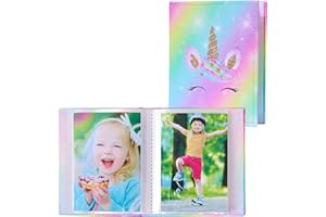 Basumee Set of 2 Slip-in Photo Album Photo Book for 52 Photos in 10 x 15 cm Format for Baby, Children, Birthday, Family, Anniversary