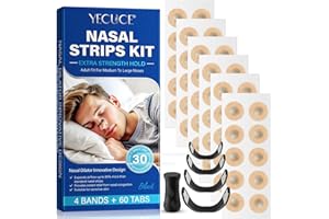 YUEPLATTNMAY 60PCS Magnetic Nasal Strips, Magnetic Nose Strips, Nose Magnet for Breathing, Anti Snoring Devices for Adults - Reduce Snoring & Improve Sleep Quality, Skin-Friendly and Lightweight (Black)