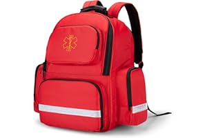 Trunab Zaino Pronto Soccorso Vuota, Zaino primo Soccorso, Borsa Guardia Medica Borsa Emergenza Sanitaria Professionale per Kit Medica, EMT, EMS, Polizia, Vigili del Fuoco, Agenti di Sicurezza