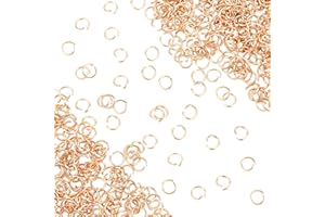 UNICRAFTALE 500Pcs 6mm Anelli di Salto In Acciaio Inossidabile Dorato Anelli di Salto Aperti Connettore Risultati Dei Gioielli per Progetti di Creazione di Gioielli E Artigianato Della Collana