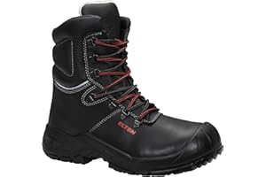 ELTEN Sicherheitsschuhe Renzo Winter S3S CI, Damen und Herren, Leder, Stahlkappe, leicht, robust 43, Schwarz