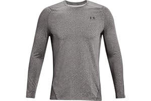 Under Armour Ciepła funkcjonalna koszula dla mężczyzn, lekka koszulka sportowa z długim rękawem, termiczna koszulka z długim rękawem Mężczyźni Ua Cg Armour Dopasowana Załoga