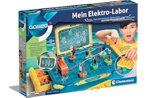 Clementoni Galileo Lab – Mitt elektriska laboratorium, spännande experimentlåda, elektronisk byggsats med sensorer och ljuseffekter, för barn från 8 år av Clementoni 59292