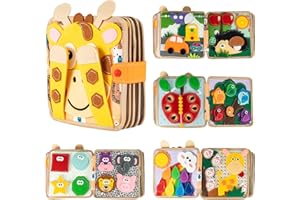 JF HOME BLISS Montessori Busy Book for Toddlers Ages 1-4 – 20-in-1 Educational Sensory Learning Toy, Interactive Quiet Activity Book for Fine Motor Skills, Preschool Travel Toy (Fawn Books)