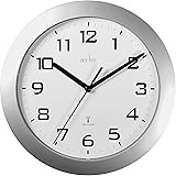 Acctim 74367 Peron Radio Controlled Wall Clock, Silver