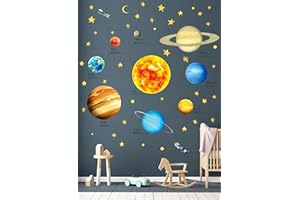 DECOWALL DS-2007 Sistema solare Adesivi da Parete Decorazioni Stickers Murali Soggiorno Asilo Nido Camera Letto per Bambini decalcomanie