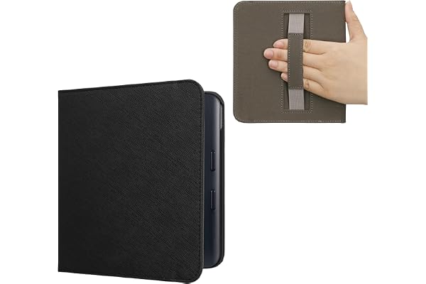 kwmobile Fodral kompatibelt med Kobo Libra Colour Case - magnetiskt flipfodral i konstläder med rem