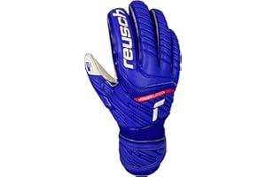 ‎REUSCH Reusch Attrakt Grip Finger Support Junior Flexible Torwarthandschuhe Kinder Jugendliche Fußballhandschuhe mit Fingerprotektion für alle Spielfeldoberflächen und jedes Wetter