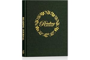 Lanpn Reading Book Journal for Book Lovers Readers, 52 Reviews Linen Hardcover Books Tracker Diary, 158 Pages Reading Log Notebook Bookish Gifts, 9.3" x 7.7" (Green)
