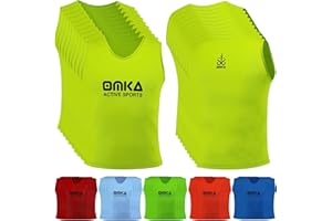 ‎OMKA OMKA 10 Stück Fußball Leibchen Trainingsleibchen Markierungshemd Fußballleibchen für Kinder Jugend und Erwachsene