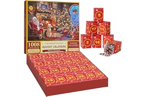 UMAVLESFRD Jigsaw Advent Calendar 2024, Puzzle Advent Calendar 2024 with 24 Boxes 1008 Pcs, Advent Calendar Puzzle for Girls And Boys, Advent Calendar Jigsaw 2024 Gifts for Adults and Kids