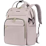 EMPSIGN Sac à Dos Ordinateur Portable Femme 15.6 Pouces, Imperméable Sac a Dos Scolaire Elegant avec Port de Chargement USB S