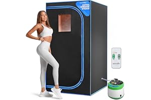 SereneLife Portable Steam Sauna Tent with Remote Control Timer - Infrared Home Steam Sauna and Indoor Sauna Experience