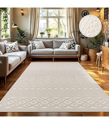 the carpet Tempa – Duurzaam outdoor tapijt met Boho- en Vintage-design, weerbestendig en onderhoudsvriendelijk, voor balkon, terras & tuin, Beige, 80 x 250 cm