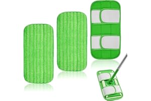 GFRED Paquete de 3 Almohadillas de Fregona Reutilizables Compatible con Swiffer Sweeper Recambio de Mopa Lavables y Reutilizables