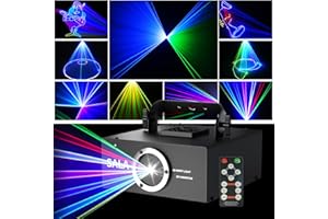 SALA Disco Party Light, 3D Animation, DJ Parties Light with Remote Control, Sound Controlled, DMX512, Beam Effects for Home Live Shows Club Halloween Christmas