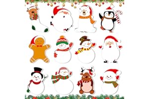 SUNSHINE SMILE Mini Haftnotizen Weihnachten Set,12 Stk Haftnotizen Kinder Weihnachten,Weihnachtliche Haftnotizen Klebezettel,Selbstklebende Notizzettel,Sticky Note,Weihnachten Notizblock
