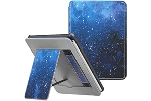 MoKo Funda para Kindle Paperwhite 11ª Generación (Modelo 2021) 6.8", PU Estuche Soporte de Mano Niño Auto Sueño/Estela para Kindle Paperwhite 6.8 Pulgadas Edición de Firma, Noche de Estrella Azul