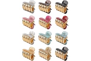 Yangfei 12 Pezzi Artiglio Clip Capelli Fermagli Artigli in Acrilico Clip Mascella per Capelli Pinze Artigli Vintage Morsetto di Artiglio per Donna e Ragazza(3.7 * 3 * 3.2cm,12 Colori)
