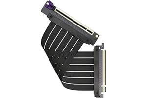 Cooler Master MasterAccessory Kabel Riser PCIe 3.0 x 16 V2 - Ekranowanie Przeciwzakłóceniowe EMI, Ultraelastyczny Kabel TPE, Wzmocnione Gniazda PCI, Złote Złącza, Ochronna Obudowa ABS - 200mm