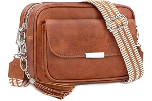 NEWIROVE Bolso Mujer Bandolera Mediano Bolso Bandolera Mujer Piel PU Bolso Cruzado De Mujer Con Correa Ancha Ajustable Bolsos Bandolera Para Mujer Damas Compras, Viaje y Trabajo