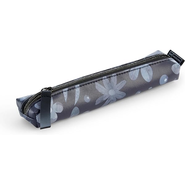 Miquelrius - Astuccio per scuola rettangolare, chiusura con cerniera in plastica resistente, maniglia in metallo, astuccio da 210 x 120 x 45 mm, astuccio con orecchie per cani, grigio, 210 x 120