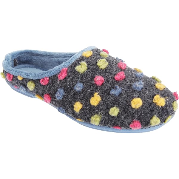 Sleepers Women's Jade Dotted Full Slippers - Fuchsia/Multi Color, Size 10 US, Rubber Sole - View #14