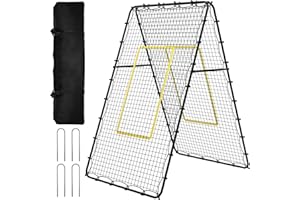 GAZHOME 2,1x1,2m Volleyballnetz, Doppelseitiges Volleyball Rebounder Netz, Trainingsgerät mit Schlag-Zone,für Lacrosse, Baseball, Fußball, Tennis Übung