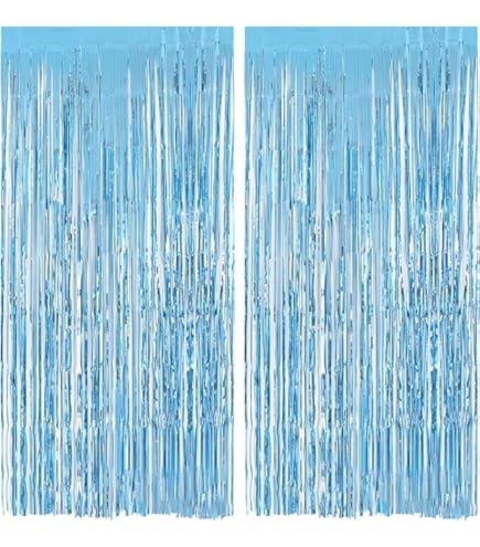 Lot De 4 Rideaux à Paillettes Bleus 1x2m - Décoration De Fête Scintillante Pour Mariage, Anniversaire, Fond Photo