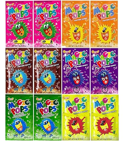 Gee.ef Magic Pops Popping Candy, Lemon Flavor, 5 G X 40 Pouches