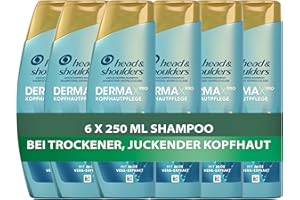 ‎HEAD & SHOULDERS Head & Shoulders DermaXPro Beruhigende Pflege Anti-Schuppen-Shampoo 6x250ml mit Aloe Vera-Extrakt und Ceramide-Komplex. Hilft, Trockene, Juckende Kopfhaut zu Beruhigen und die Hautbarriere zu Stärken