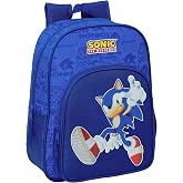SONIC &ndash; Animated Children's School Backpack, Children's Backpack, Adaptable to Trolley, Ideal for School Ages, Comfortable an