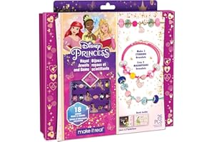 Make It Real Kit braccialetto fai da te Principesse Disney con ciondoli della Sirenetta, della Bella Addormentata e della Principessa e il ranocchio - Regali per bambine