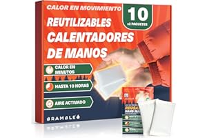 BRAMBLE 20 Calentadores de Manos Reutilizables (10 Pares, 8 Horas de Calor Durante 10 Días) - Hand Warmer Almohadillas Calientamanos