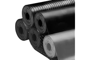 Revêtement de sol etm® tapis caoutchouc | antidérapant, résistant, isolant | intérieur ou extérieur | nombreux modèles et tailles | tapis gris strié, 120x200cm