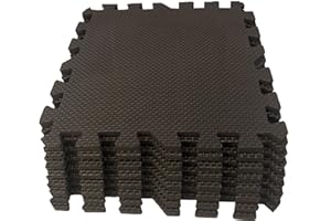 Grendle 30.5 x 30.5 x 1cm Interlocking Foam Mat Set (8 Piece Black)