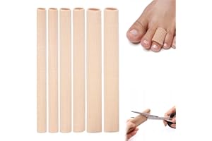 TINA.WIN 6 StüCk Zehenschutz GroßEr Zeh Big Toe Cover Toe Cushion Tube Zehenschutz Kleiner Zeh Schlauchbandage Soft ，Schneidbar Silikon Zur Polsterung Der Zehenblende HüHneraugen Hornhaut S/M/L