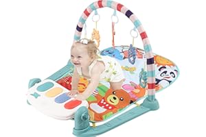 Tapis D'eveil Bebe, Tapis D’eveil avec Musique et Lumière, Tapis D'éveil et de Jeux Avec Piano, Jouets de Développement Précoce Pour bébé, Cadeau pour Nouveau-né, Nourrisson en Bas âge 0-12 Mois